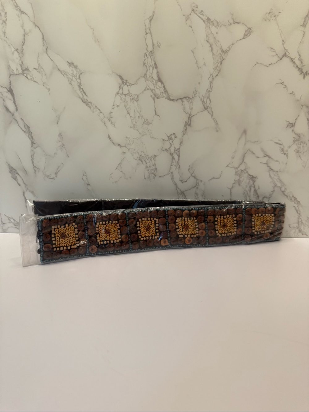 NWT Raj Beaded Brown and Gold Decorative Women's Waist Belt